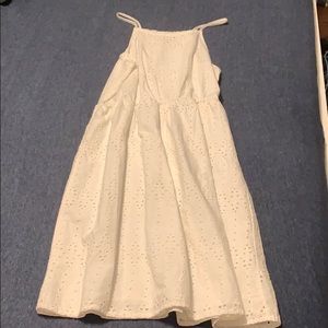 Girls white sun dress